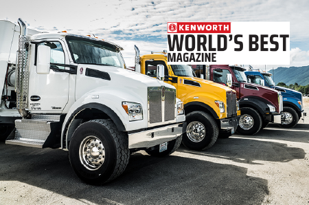 Person reading Kenworth news on tablet